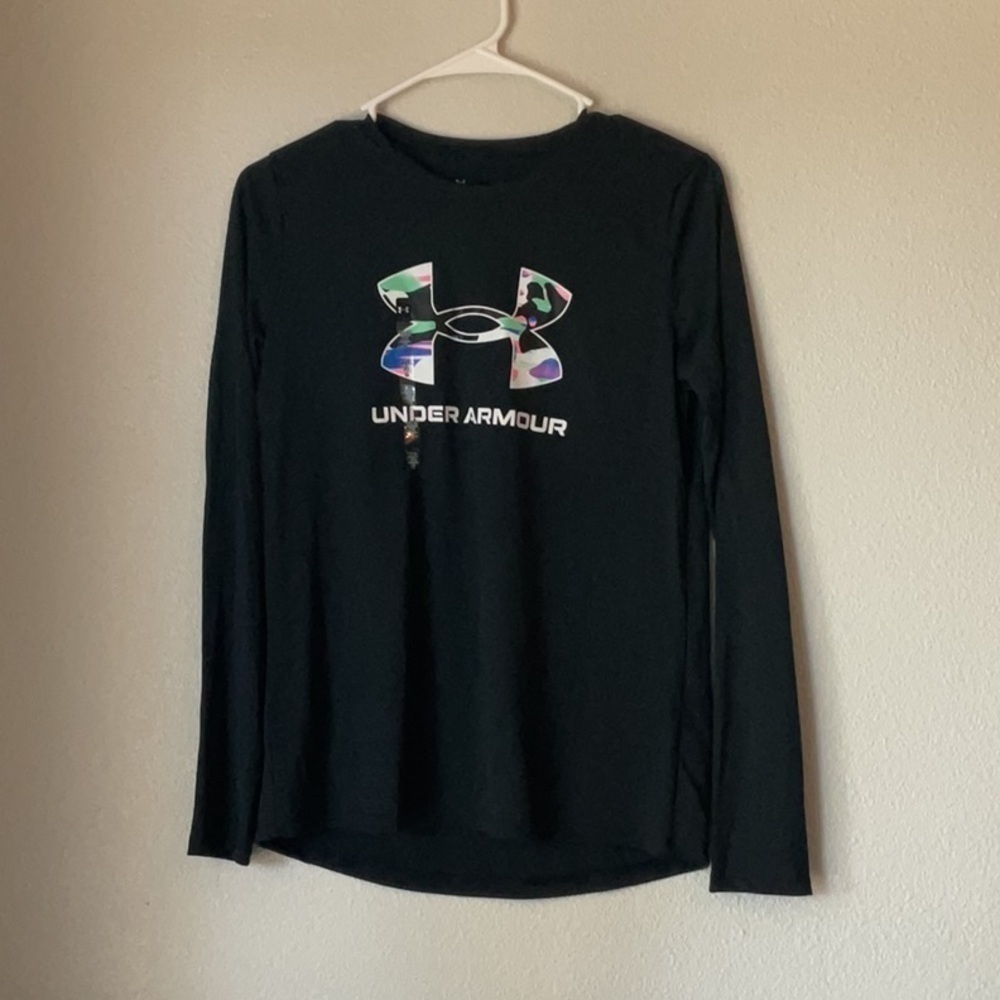 Under Armour Youth Small Black Multicolor Symbol NWT - Picture 1 of 10